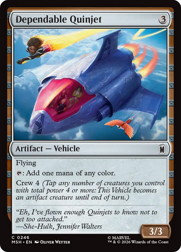 Dependable Quinjet (MSH) (Pre-Order)