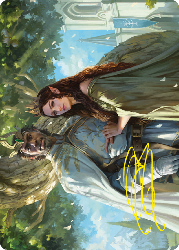 Aragorn and Arwen, Wed - Art Series (Gold-Stamped Signature) (ALTR)