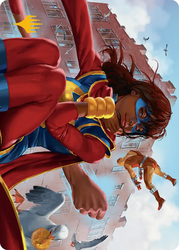 Ms. Marvel, Kamala Khan (AMSH) - Gold Stamped Art Card
