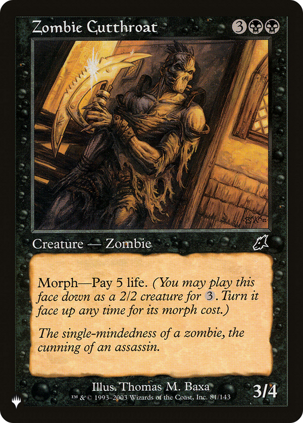 Zombie Cutthroat - SCG Reprint (PLST)