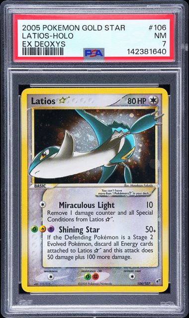 LATIOS GOLD STAR (106) - POKEMON EX DEOXYS - HOLO - NM 7