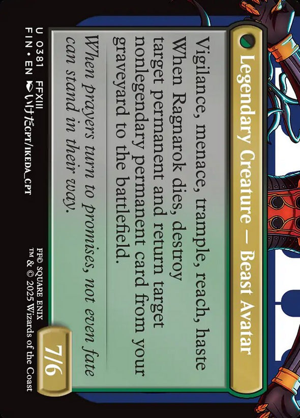 Fang, Fearless l'Cie // Ragnarok, Divine Deliverance - Borderless (FIN)