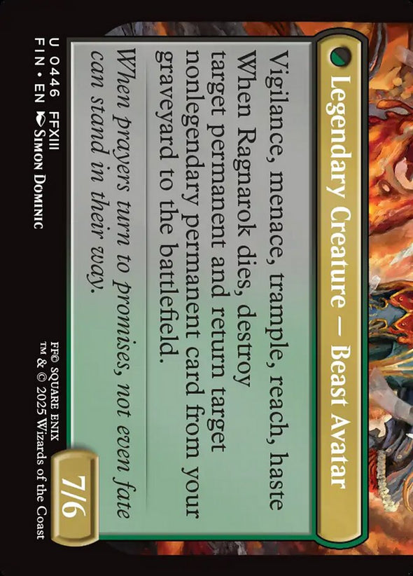 Fang, Fearless l'Cie // Ragnarok, Divine Deliverance - Extended Art (FIN)