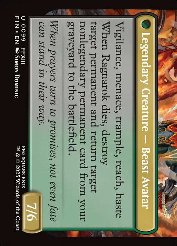 Fang, Fearless l'Cie // Ragnarok, Divine Deliverance (FIN)