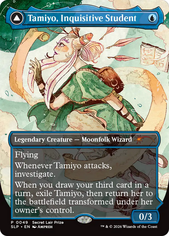 Tamiyo, Inquisitive Student // Tamiyo, Seasoned Scholar - Borderless (SLP)