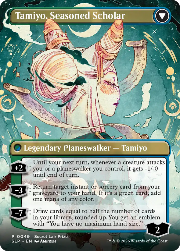 Tamiyo, Inquisitive Student // Tamiyo, Seasoned Scholar - Borderless (SLP)
