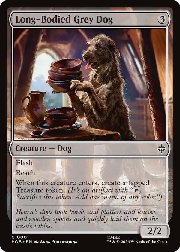 Long-Bodied Grey Dog (HOB) (Pre-Order)