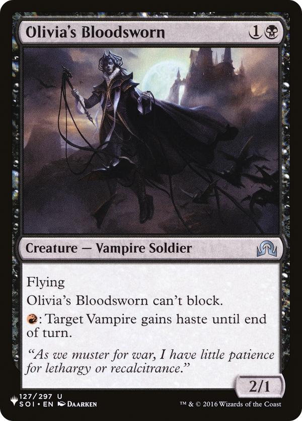 Olivia's Bloodsworn - SOI Reprint (PLST)