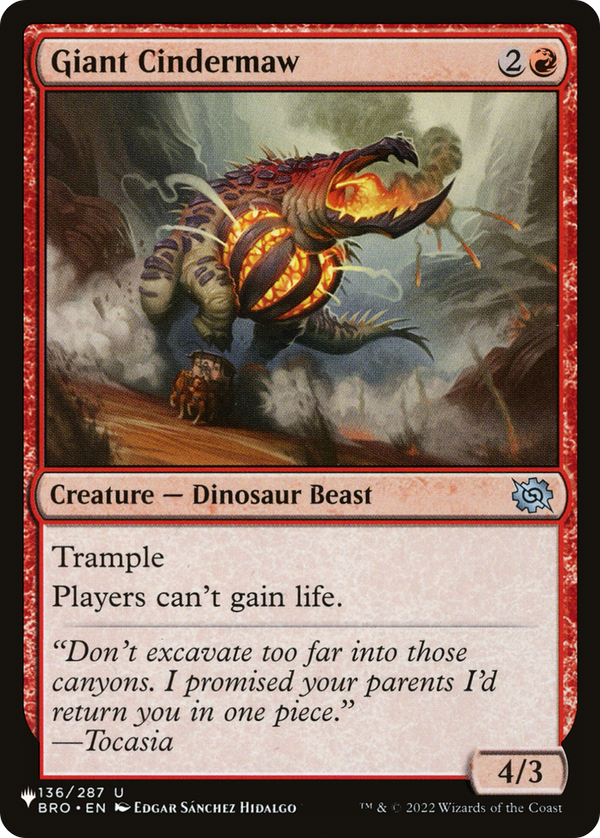 Giant Cindermaw - BRO Reprint (PLST)