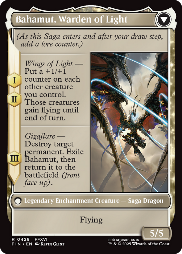 Dion, Bahamut's Dominant // Bahamut, Warden of Light - Extended Art (FIN)