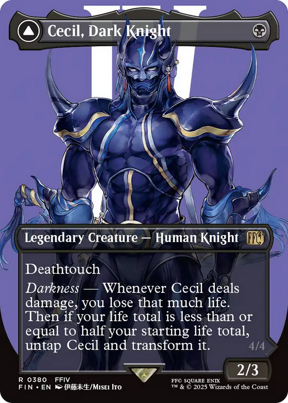 Cecil, Dark Knight // Cecil, Redeemed Paladin - Borderless (FIN)