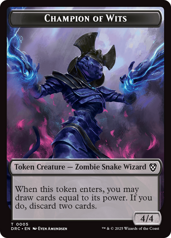 Champion of Wits // Zombie Token (TDRC)