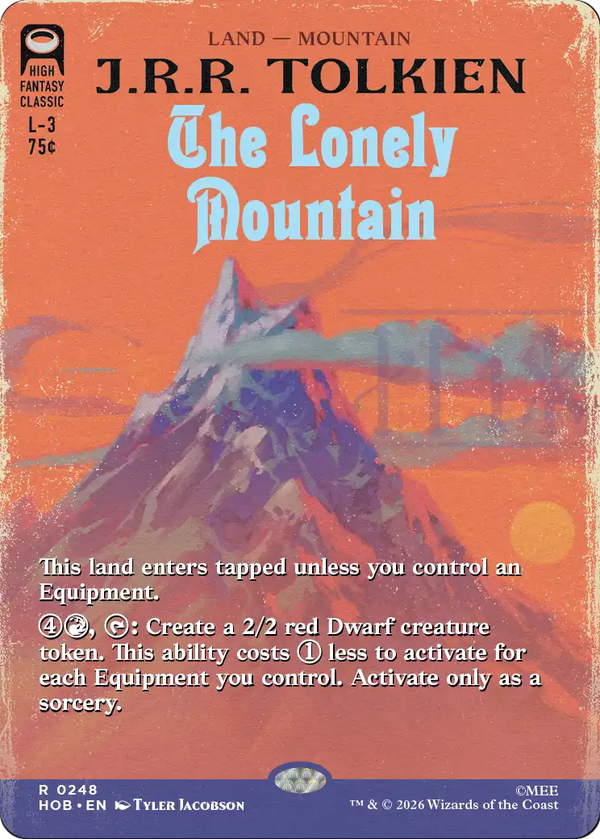 The Lonely Mountain - Book Cover (HOB) (Pre-Order)