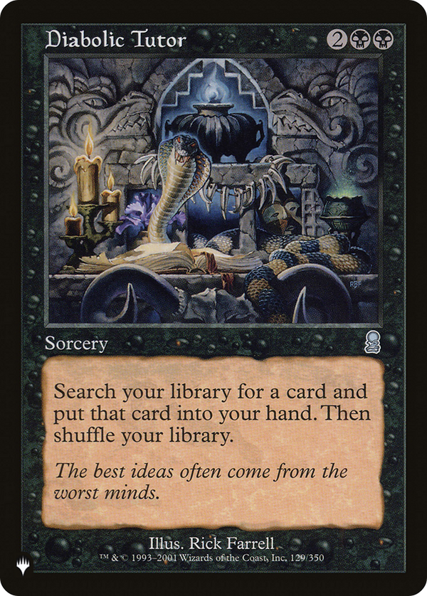 Diabolic Tutor - ODY Reprint (PLST)