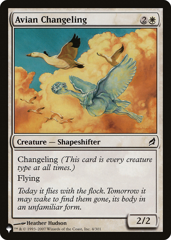 Avian Changeling - LRW Reprint (PLST)