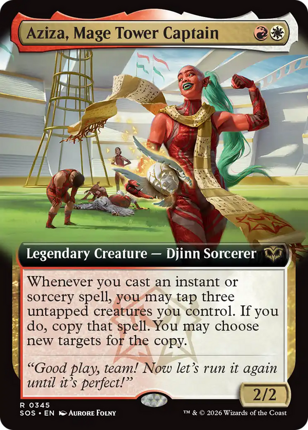 Aziza, Mage Tower Captain - Extended Art (SOS)
