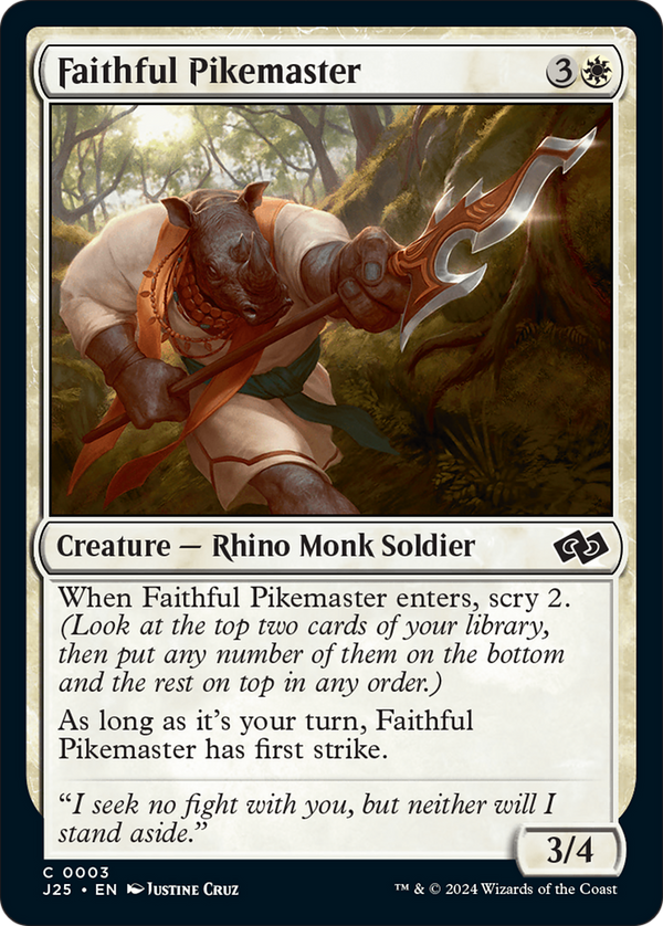 Faithful Pikemaster (J25)