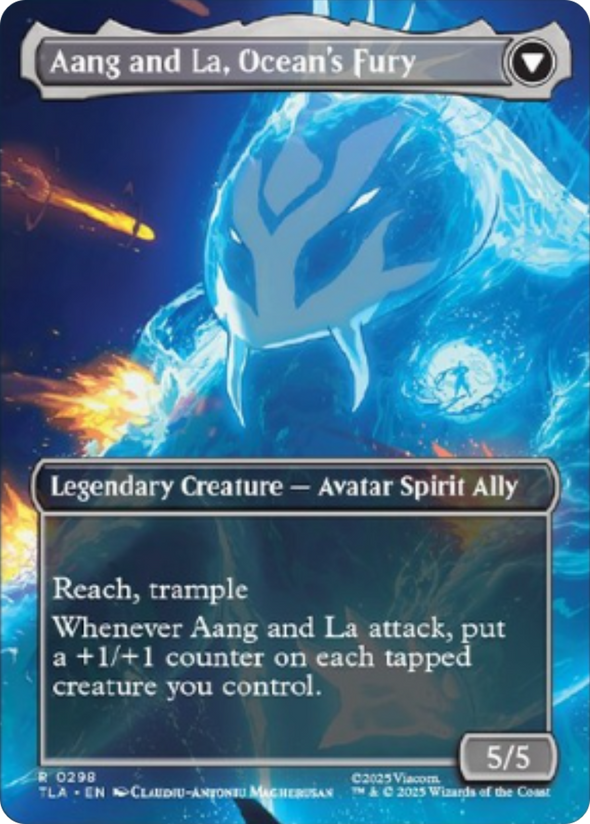 Aang, Swift Savior // Aang and La, Ocean's Fury - Borderless Scene (TLA)