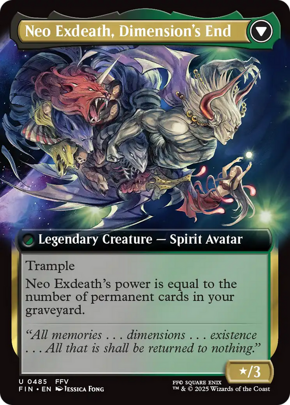 Exdeath, Void Warlock // Neo Exdeath, Dimension's End - Extended Art (FIN)