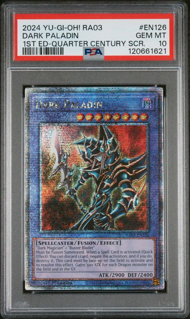 DARK PALADIN (EN126) - YUGIOH RA03-QUARTER CENTURY BONANZA - 1ST ED-QUARTER CENTURY SCR. - GEM MT 10