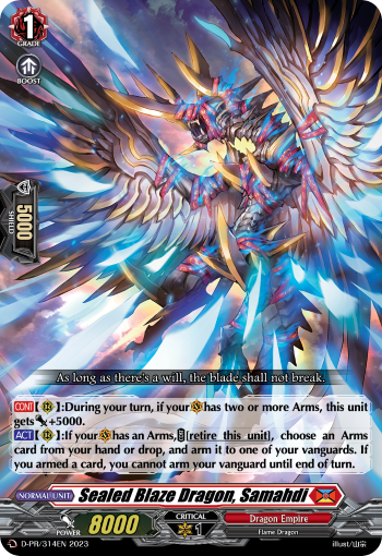 Sealed Blaze Dragon, Samahdi - D-PR/314EN - Promo