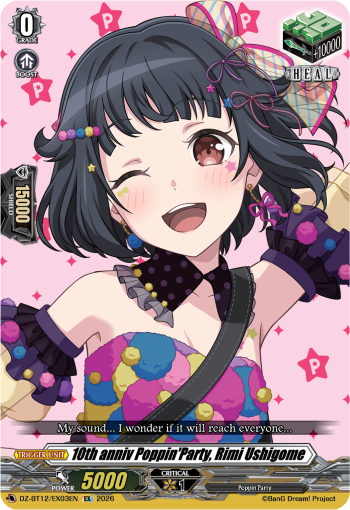 10th anniv Poppin'Party, Rimi Ushigome - DZ-BT12/EX03EN - Extra Rare