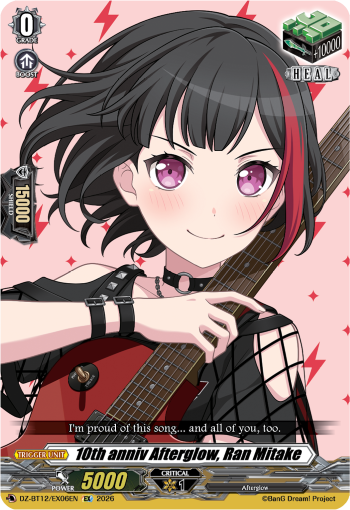 10th anniv Afterglow, Ran Mitake - DZ-BT12/EX06EN - Extra Rare