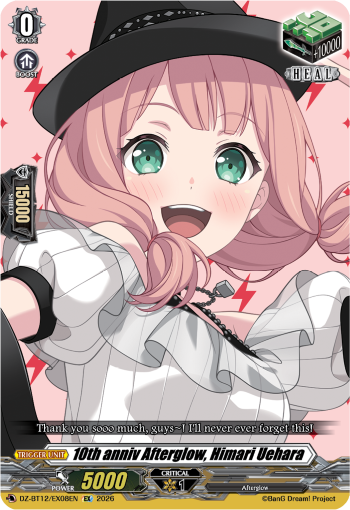 10th anniv Afterglow, Himari Uehara - DZ-BT12/EX08EN - Extra Rare