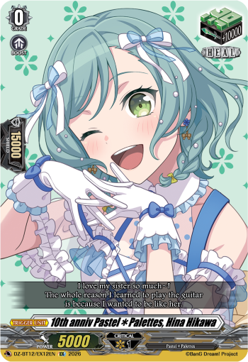 10th anniv PastelPalettes, Hina Hikawa - DZ-BT12/EX12EN - Extra Rare