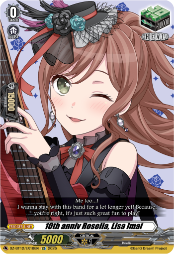 10th anniv Roselia, Lisa Imai - DZ-BT12/EX18EN - Extra Rare