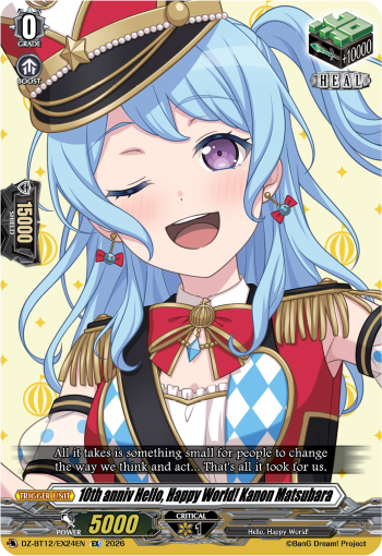 10th anniv Hello, Happy World! Kanon Matsubara - DZ-BT12/EX24EN - Extra Rare