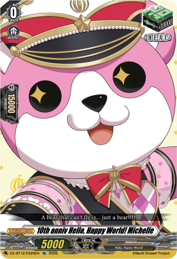 10th anniv Hello, Happy World! Michelle - DZ-BT12/EX25EN - Extra Rare