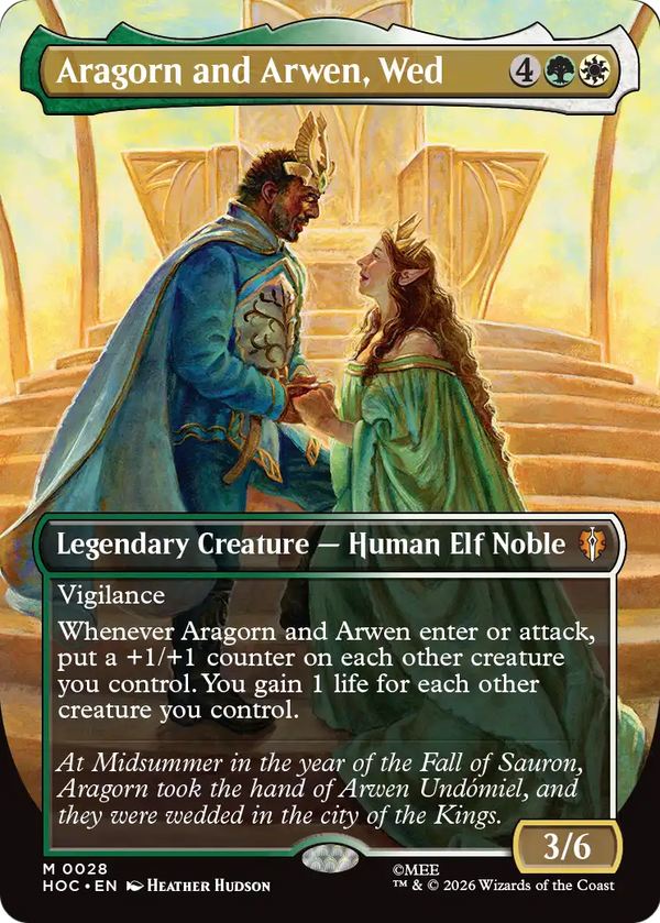 Aragorn and Arwen, Wed - Borderless (HOC)