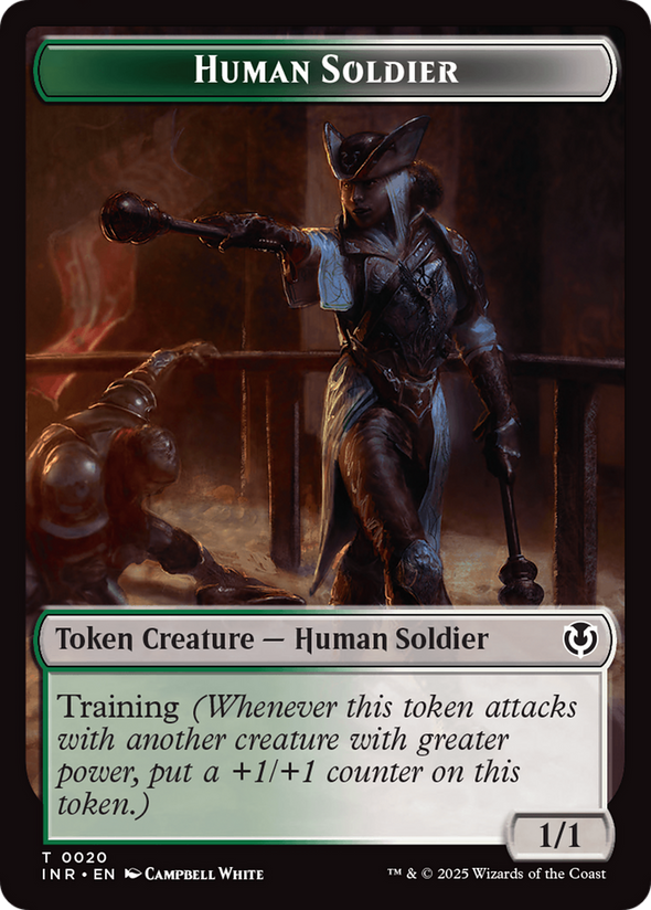 Human Soldier (020) Token // Tamiyo, Field Researcher Emblem (TINR)