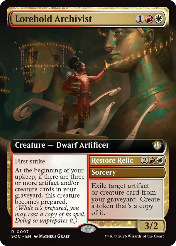 Lorehold Archivist // Restore Relic - Extended Art (SOC)
