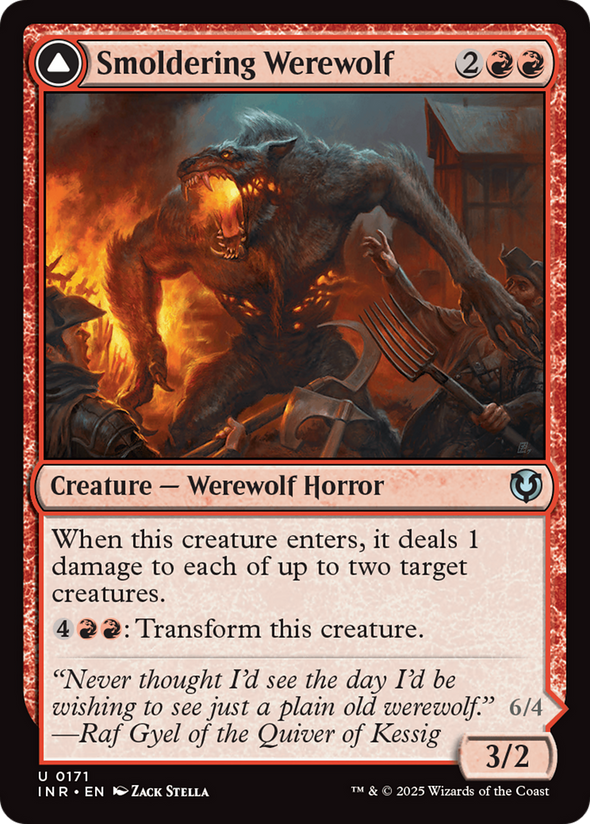 Smoldering Werewolf // Erupting Dreadwolf (INR)