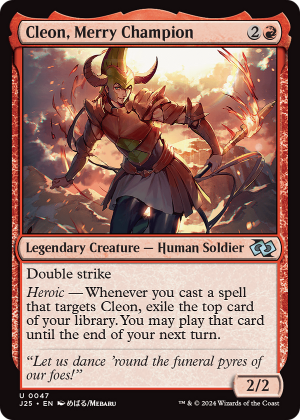 Cleon, Merry Champion (J25)