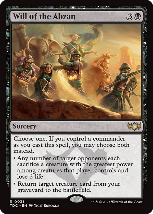 Will of the Abzan (TDC)