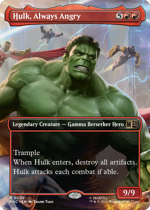 Hulk, Always Angry - Borderless Scene: Heroes United (MSC) (Pre-Order)