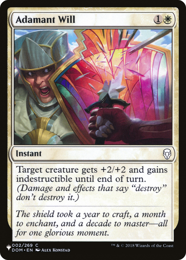 Adamant Will - DOM Reprint (PLST)