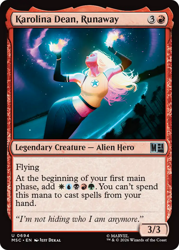 Karolina Dean, Runaway (MSC)