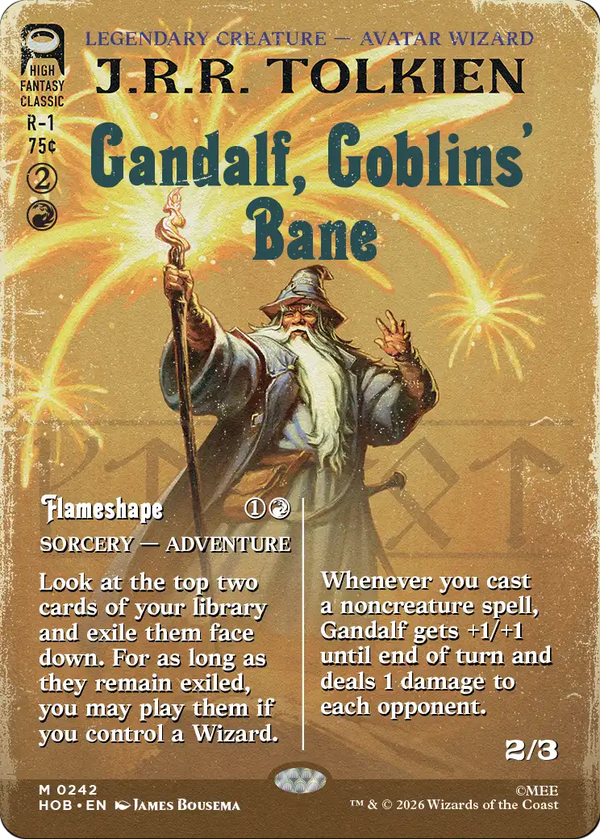 Gandalf, Goblins' Bane // Flameshape - Book Cover (HOB) (Pre-Order)