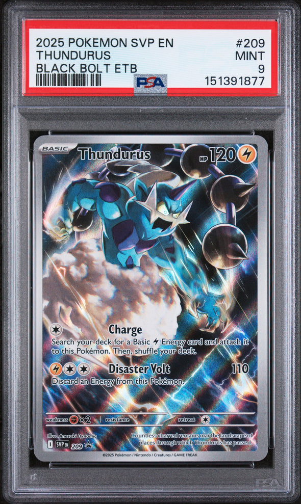 THUNDURUS (209) - POKEMON SVP EN-SV BLACK STAR PROMO - BLACK BOLT ETB - MINT 9