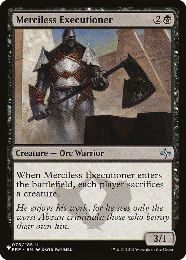 Merciless Executioner - FRF Reprint (PLST)