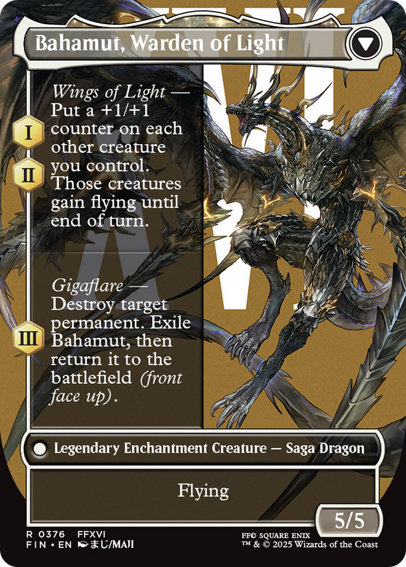 Dion, Bahamut's Dominant // Bahamut, Warden of Light - Borderless (FIN)