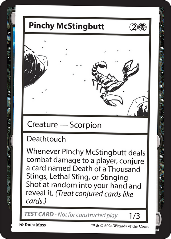Pinchy McStingbutt - Test Card (MB2)