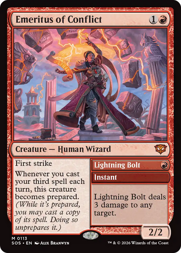 Emeritus of Conflict // Lightning Bolt (SOS)