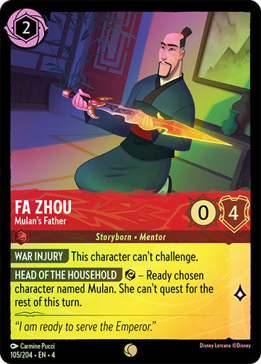 Fa Zhou (Mulan's Father) - 105/204 - Common (Foil)