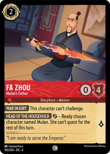 Fa Zhou (Mulan's Father) - 105/204 - Common