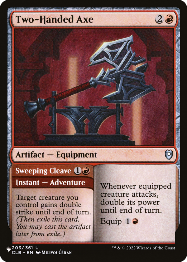 Two-Handed Axe // Sweeping Cleave - CLB Reprint (PLST)